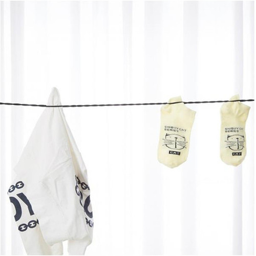 Outdoor clothes drying rope with suction cup, multi-functional clothes hanging tool, household portable rope, no need to punch holes