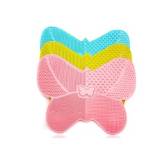 Cross-border silicone brush cleaning pad butterfly brush cleaning pad with suction cup silicone brush cleaner manufacturer wholesale