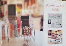 remote control holder透明化妆品收纳盒遥控器手机收纳夹存储架