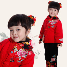 中国风女宝宝唐装冬周岁礼服婴儿童装汉服抓周服过年喜庆女童衣服
