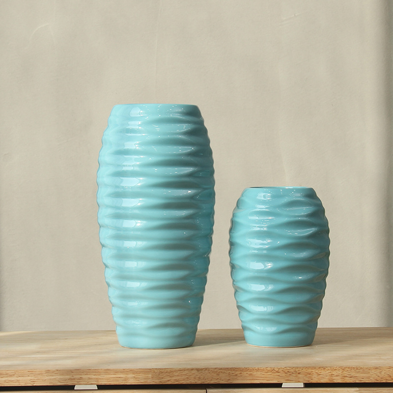 陶瓷创意水培白色花瓶现代简约瓷器客厅餐桌摆件家居花插花盆