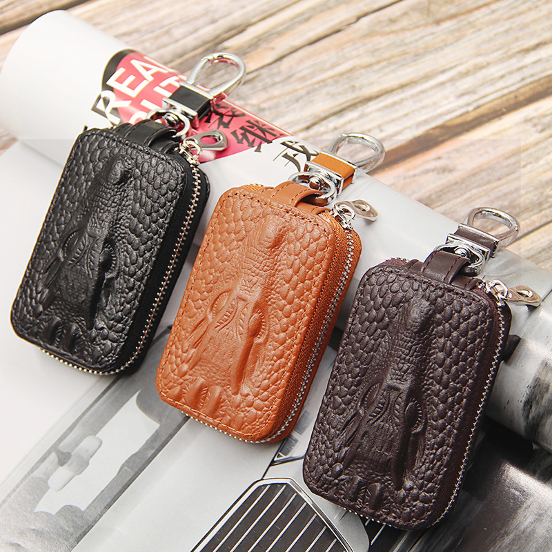 new pattern crocodile automobile key case men and women currency key case Crocodile print key case Simplicity High-capacity