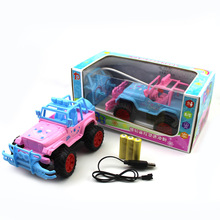 包郵 粉紅小豬遙控車越野兒童電動玩具充電吉普男孩女孩賽車超市