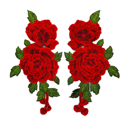 Zhenmei Embroidery Clothing Accessories Embroidery Lace Three-dimensional Glass Gauze Paste Colored Flowers High Density