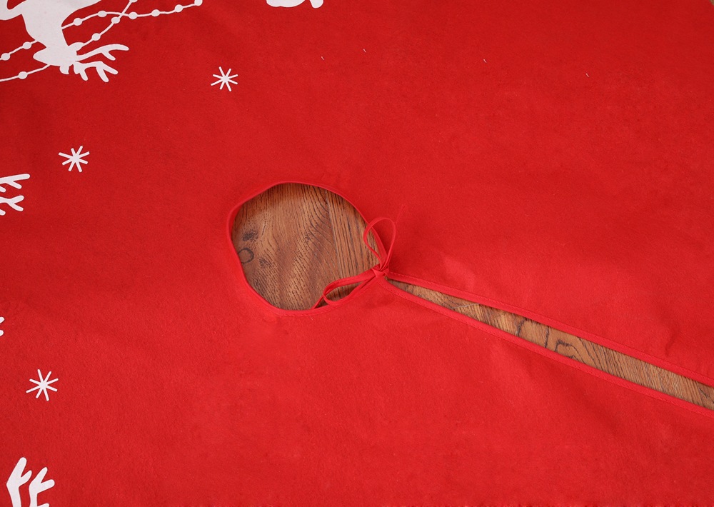 Christmas elk printed tree skirt 1 meter Christmas tree skirt Christmas decorations venue props_voghion.com