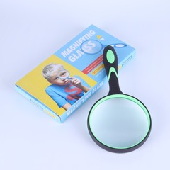 新款 橡膠雙色懸掛式多色光學玻璃放大鏡 手持閱讀觀察禮品放大鏡