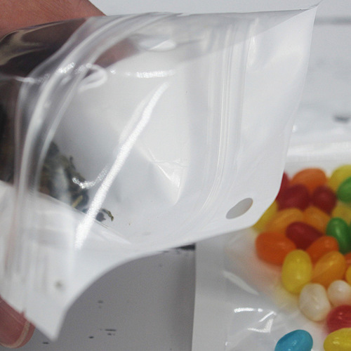 Pearl film Yin and Yang bag white transparent zipper flat bottom self-sealing bag mobile phone case data line earphone plastic packaging bag 