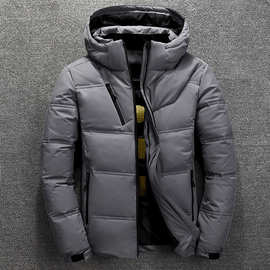 2021新款男士冬装短款加厚羽绒服韩版青年白鸭绒保暖外套一件代发