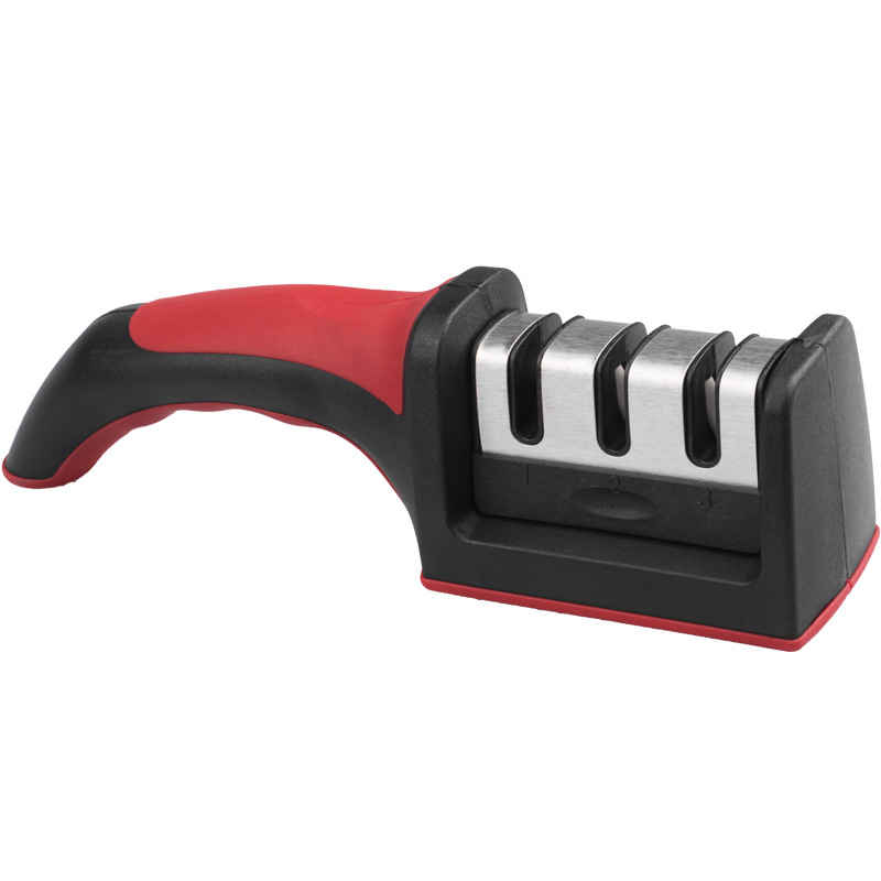 家用磨刀器 磨刀石厨房小工具 多功能手持三段刀工具 工厂直发