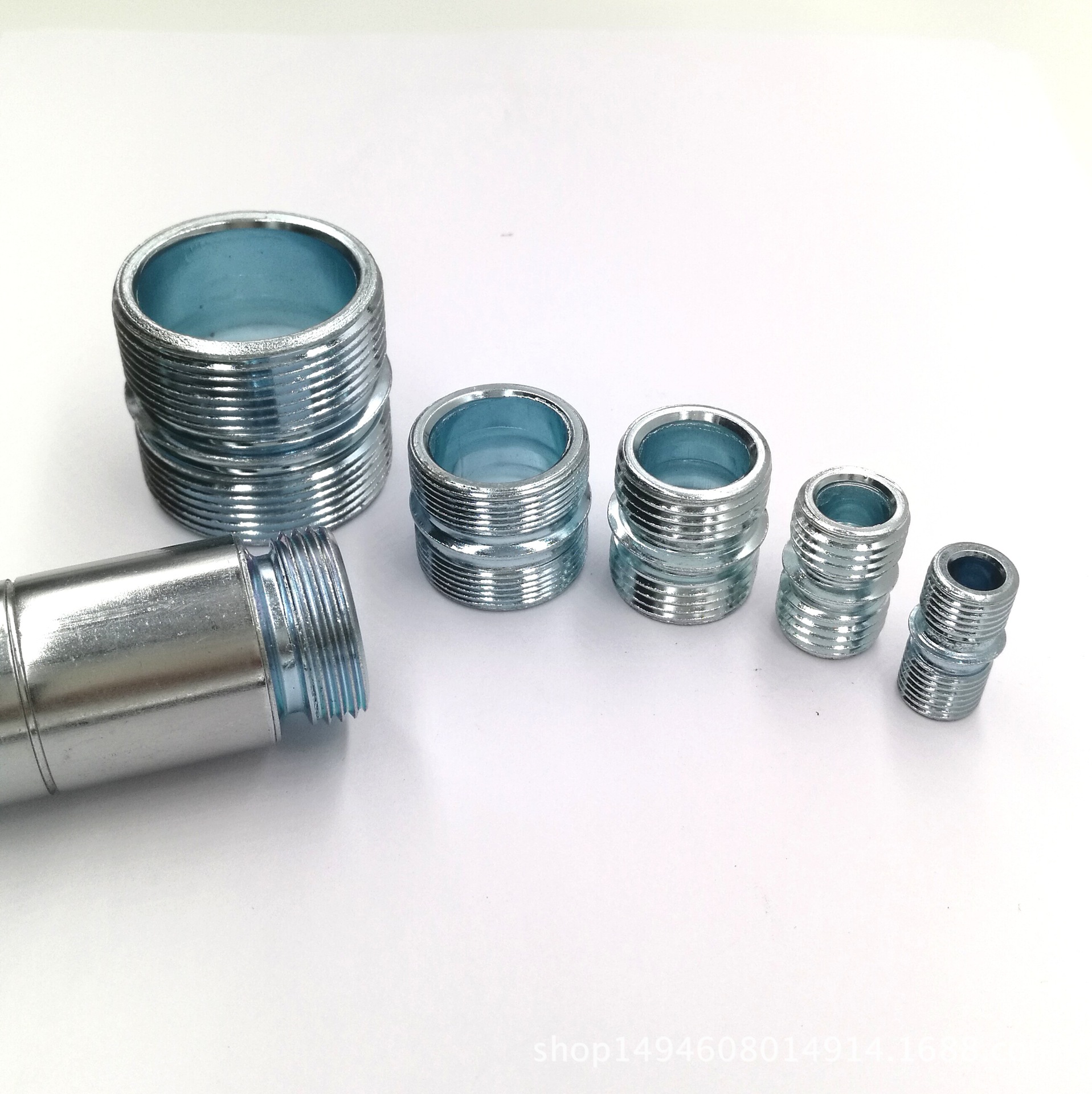 睿创层架双头牙带介螺丝 家具网片竹节管25.0MM管连接器碳钢镀锌