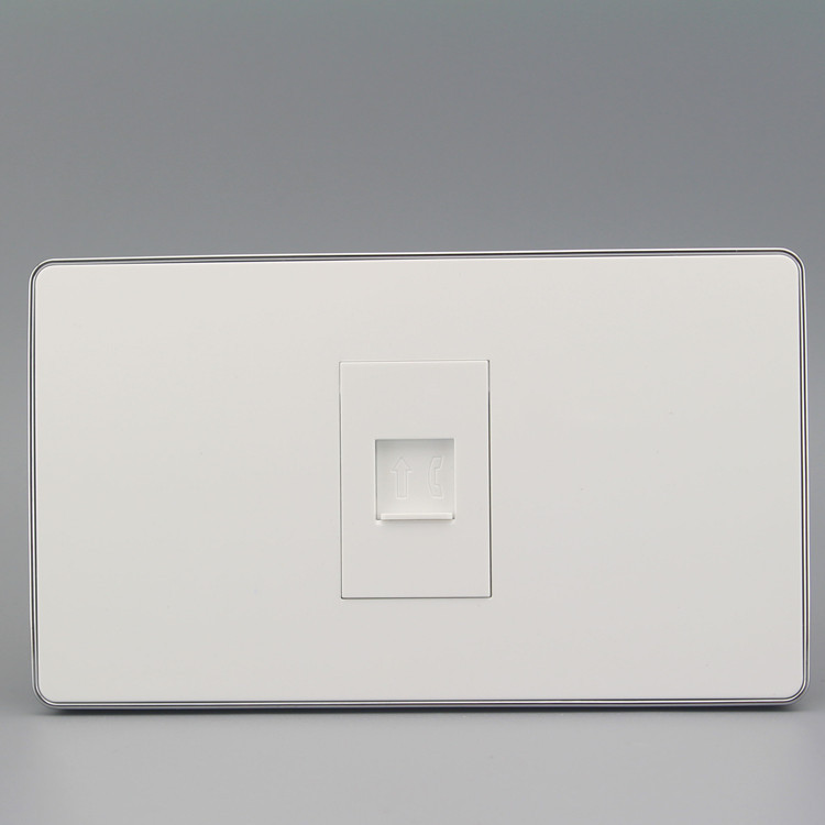 120型电话插座语音信息墙壁面板RJ11电话插座 cat3电话插座面板