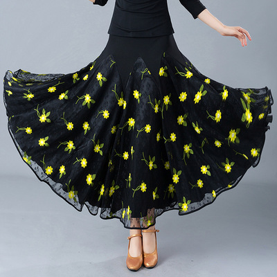 Ballroom dance skirts for women modern dance dress Waltz national standard tango dance practice big swing skirt