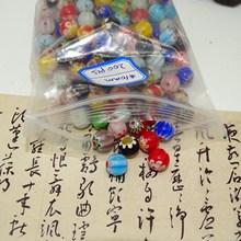 厂家直销千花琉璃圆珠混款6mm8mm10mm千花琉璃珠饰品配件