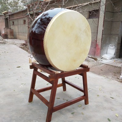 寺庙大鼓牛皮鼓木器工艺雕刻龙鼓