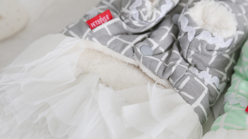 民国风格子纱纱裙