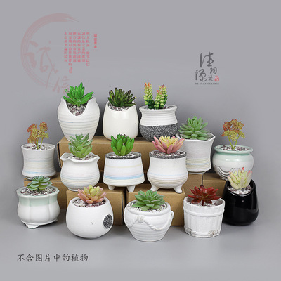 wholesale FC Ceramic pots ceramics Succulent Flower pot Kiln transformation originality Flower pot Snowflake Flower pot Flower pot Container