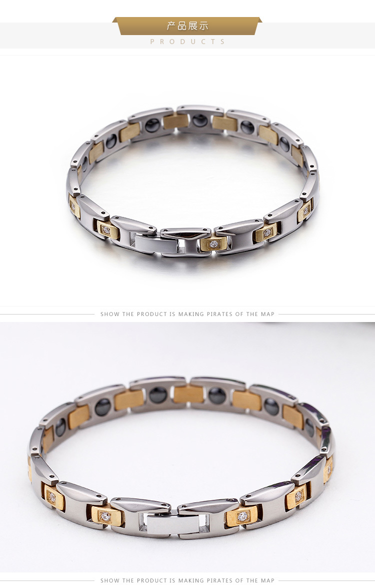 Einfacher Stil Geometrisch Titan Stahl 18 Karat Vergoldet Keine Intarsien Armbänder In Masse display picture 2