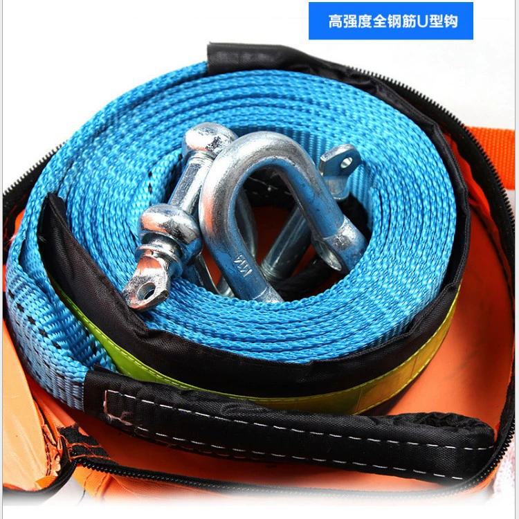 5 метров 8 тонн автомобильный прицепной ремешок утолщенный внедорожник внедорожный автомобиль с светоотражающие тяговые тросы