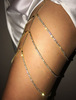 Foreign trade popular explosion jewelry personalized nightclub body chain simple and sexy full drill multi -layer leg chain