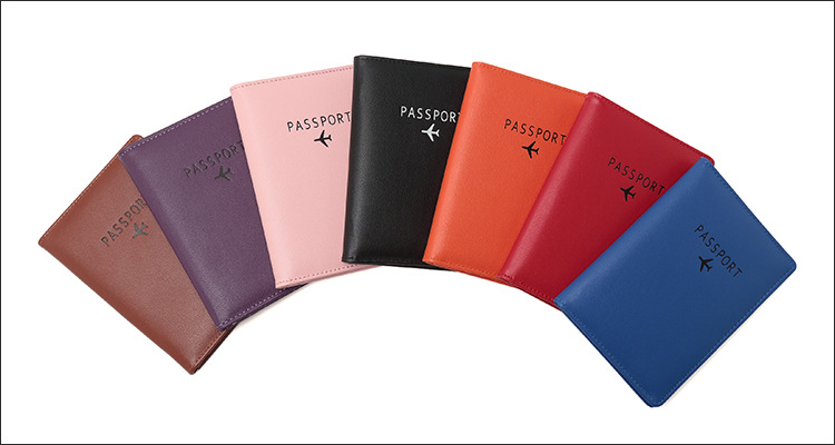 Unisex Basic Letter Solid Color Pu Leather Rfid Passport Holders display picture 1