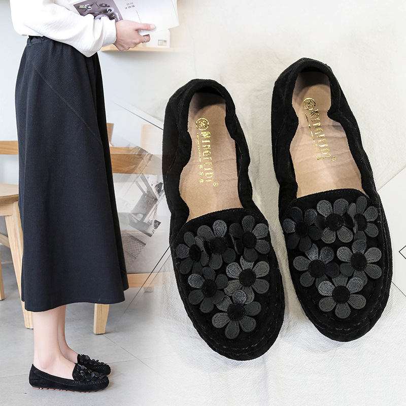 2023 otoño nuevos mocasines de estilo coreano versátil inferior suave enfermera zapatos de trabajo para mujeres embarazadas más tamaño zapatos de mujer 43
