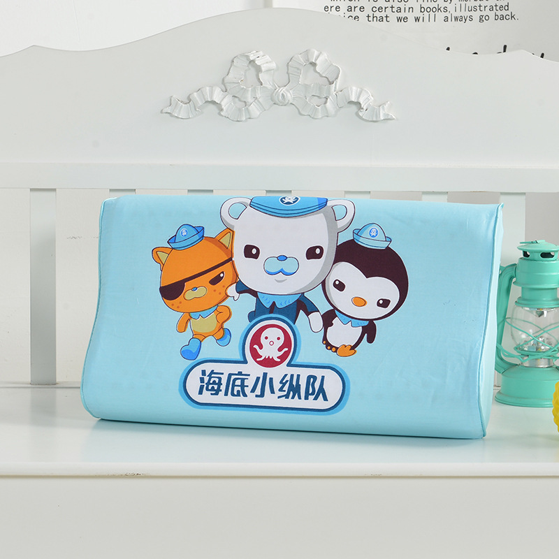 厂家直销学生乳胶枕芯卡通儿童全棉枕套乳胶枕带内套可拆卸0-15岁