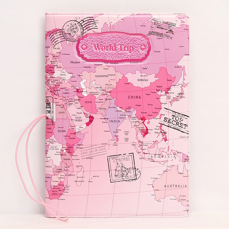 Unisex Basic Map Pvc Passport Holders display picture 5