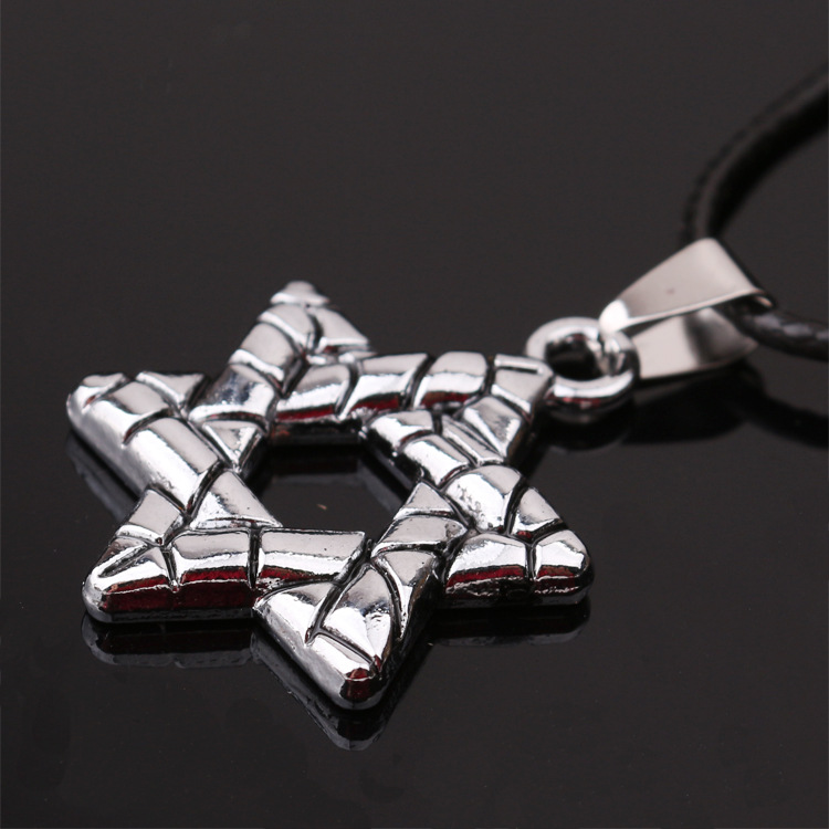 Titanium Steel Hexagram Pendant Necklace For Men Personalised_voghion.com