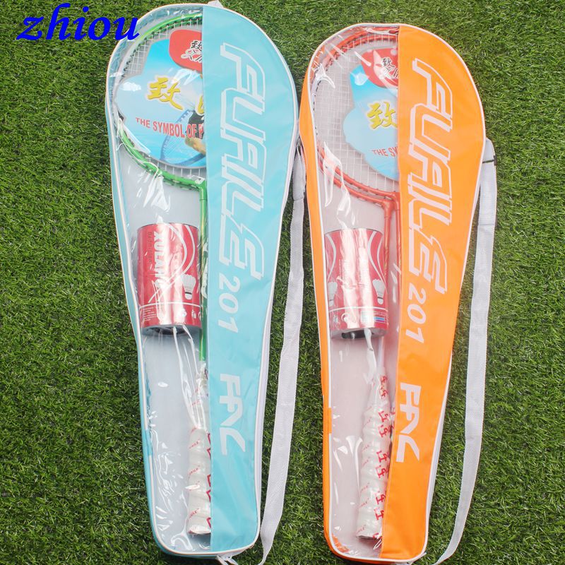 工厂批发定制 两只装羽毛球拍带球 比赛训练体育用品羽毛球拍双拍|ru