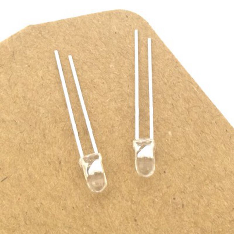 3MM F3白发红光 蓝光 黄光 绿光 白色 透明灯体 圆头 LED灯二极管