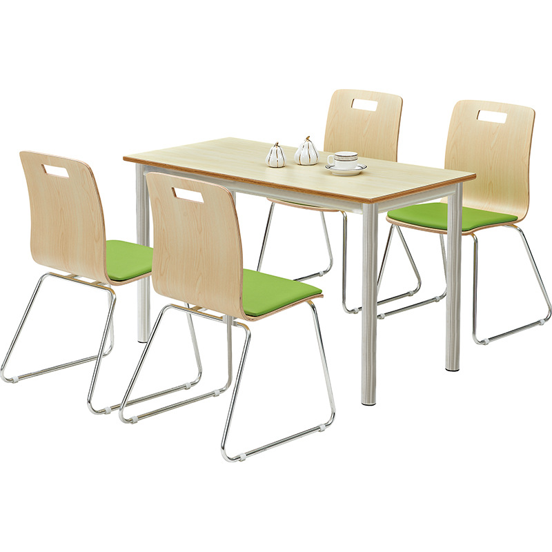 Manufactor Direct selling Simplicity Fast food tables and chairs combination tea with milk Snack bar Tables and chairs Restaurant canteen Hotel Tables and chairs wholesale