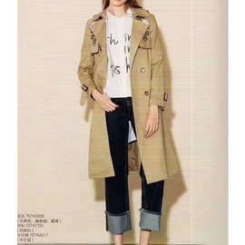 女装韩序2021秋款时尚大码风衣羊毛呢大衣女中长款女外套折扣货源