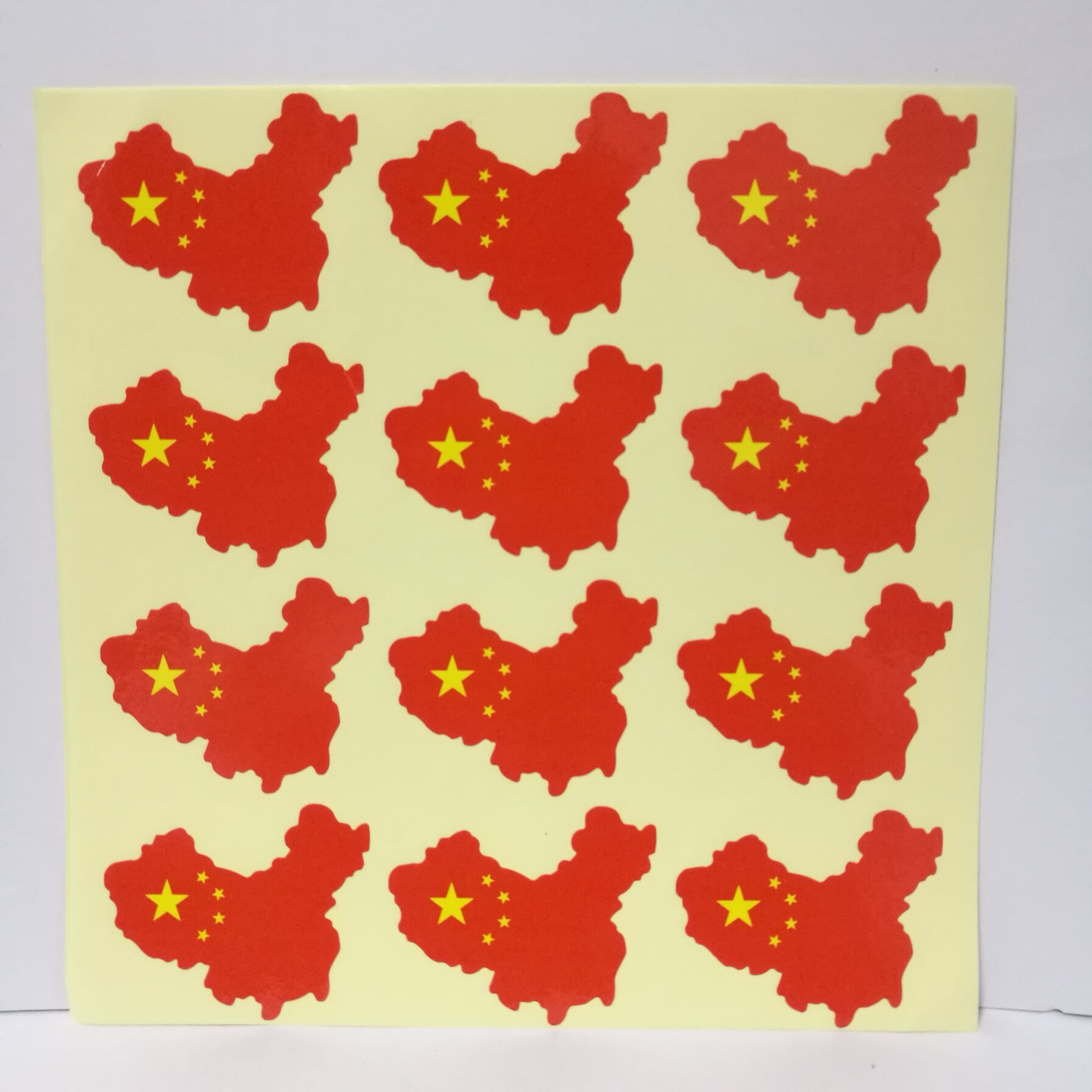 国庆节红星国旗贴纸脸贴纸爱心五星小红旗贴画运动会儿童心形脸贴