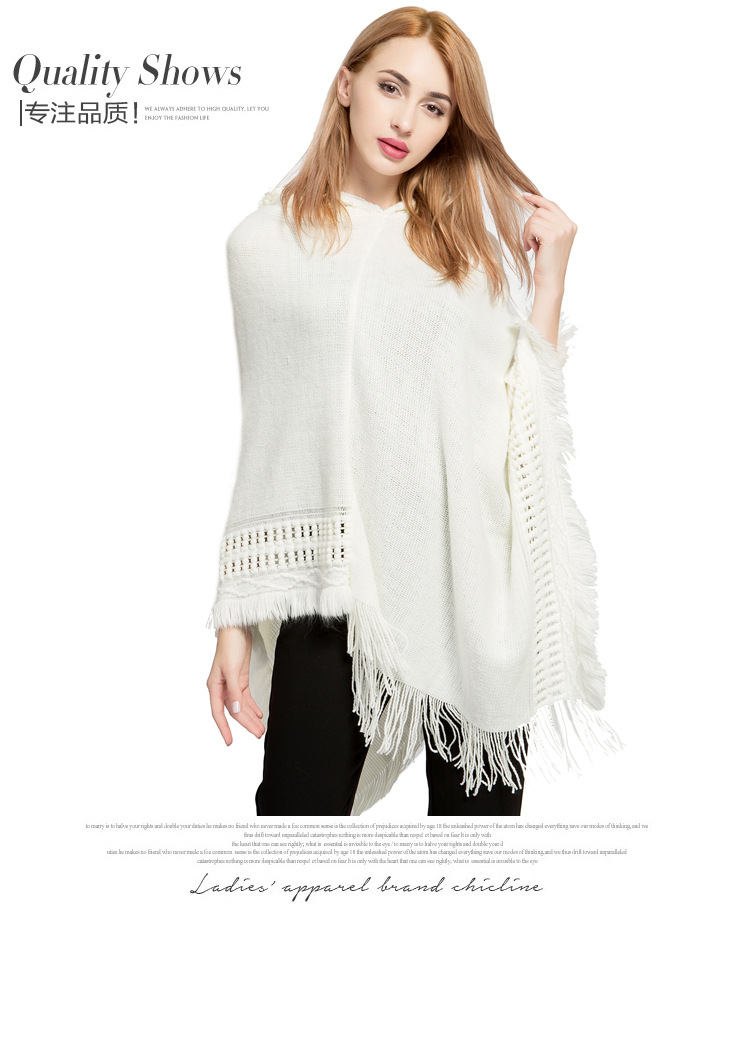 速卖通亚马逊热卖 大码针织套头衫批发 冬季仿羊绒披