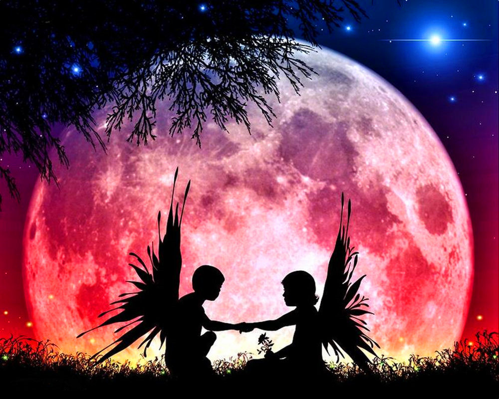 RW792  精灵男孩和女孩  50x60.jpg