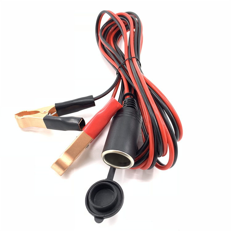 厂家直销车载点烟器母座 汽车电源插头 点烟器插头转车充电瓶夹|ru