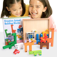Early Childhood Education Flat Panel - Grid Boy and Girl Intelligence Blocks Animal 3D Russian Puzzle