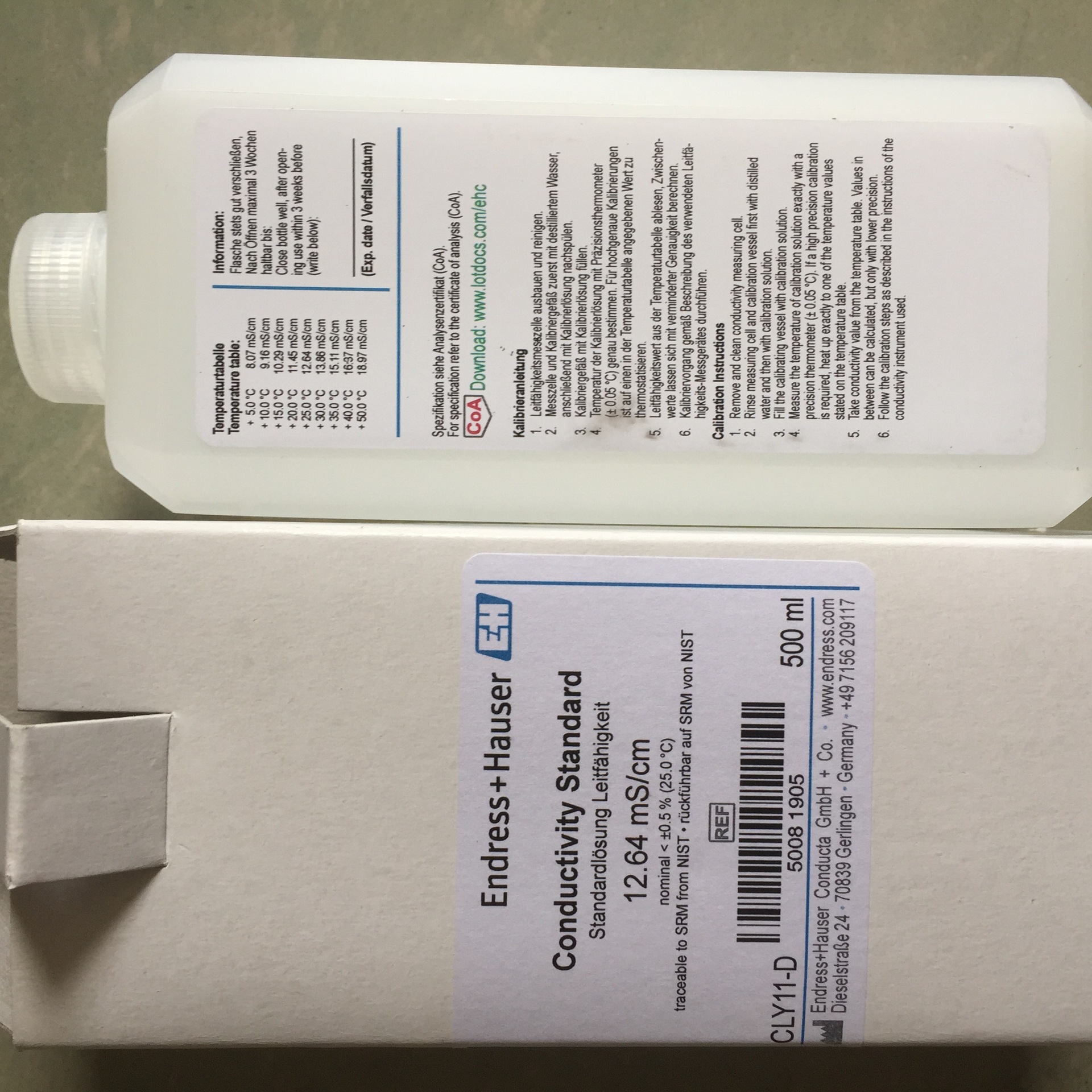 E+H  清洗液 CAY141-V10AAE