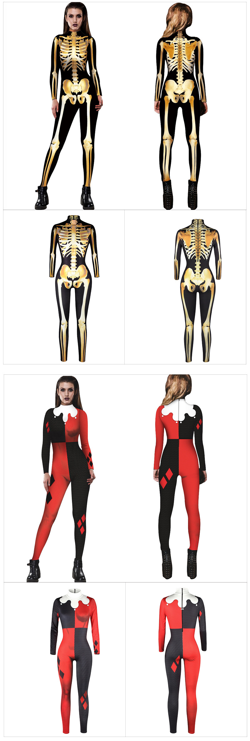 women s skull digital printing jumpsuit nihaostyles wholesale halloween costumes NSMID78999