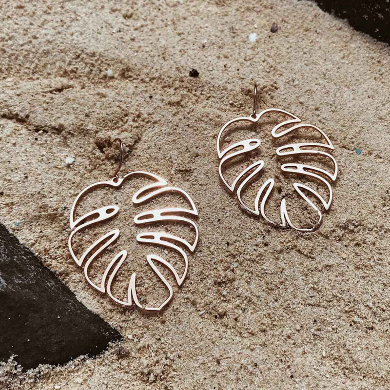 Gold Bohemian Leaf Earrings