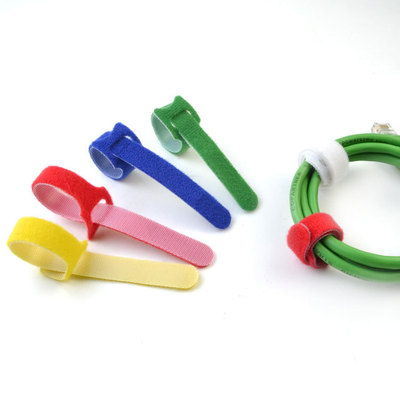 彩色魔术贴扎带 背对背魔术贴绑带尼龙粘扣带电线数据线整理扎带