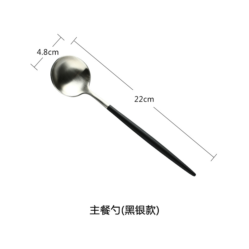 Cuchillo y tenedor de estilo occidental traje de cuchara Cuchillo y tenedor de acero inoxidable 304 de metal