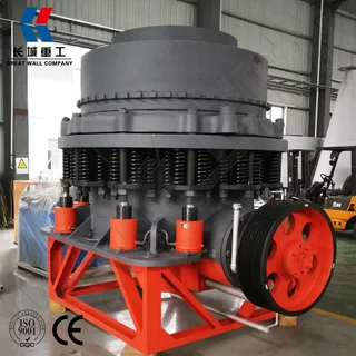 高性能弹簧圆锥破碎机 噪音低粉尘少 河南圆锥破碎机性能