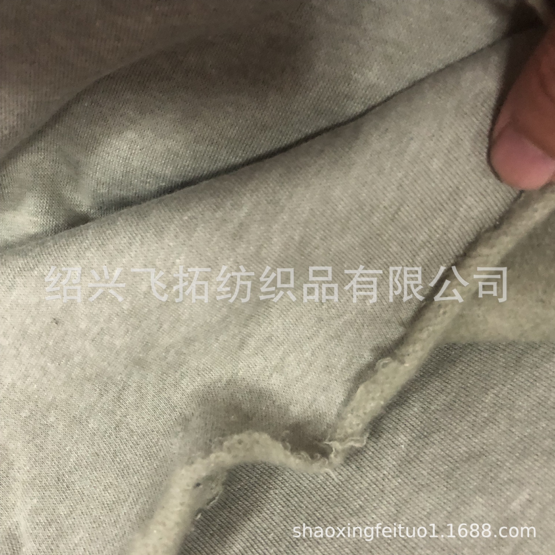 厂家直销针织60%棉40%涤纶单染涤纶麻色卫衣绒布