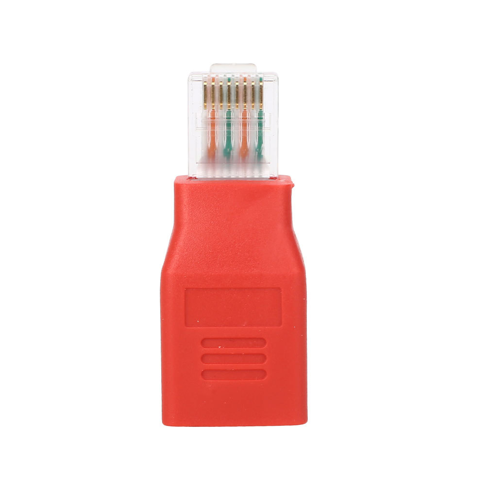 （中性）RJ45公对母转接头 颜色->红色