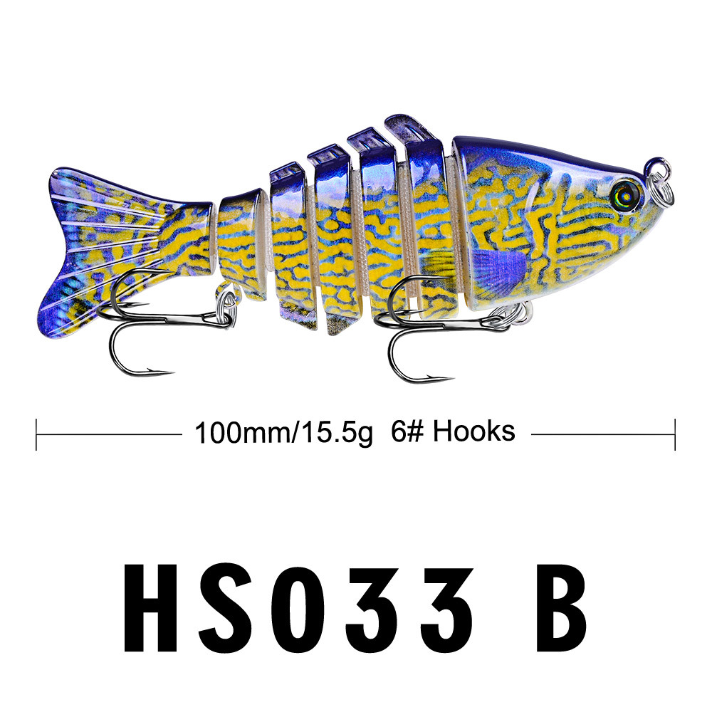 Sinking Multi Jointed lures 8 Colors hard plastic baits Saltwater Sea Bass Swimbait Tackle Gear