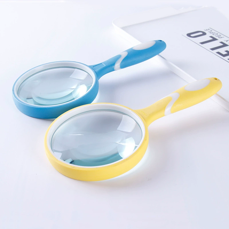 Новый супермаркет висит Защита окружающей среды резиновая цветная ручка стеклянная линза для чтения подарок увеличительное стекло для пожилых людей