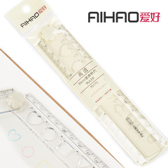 Hobby primary school students use 30CM folding ruler multi-functional transparent ruler stationery wavy ruler 75170