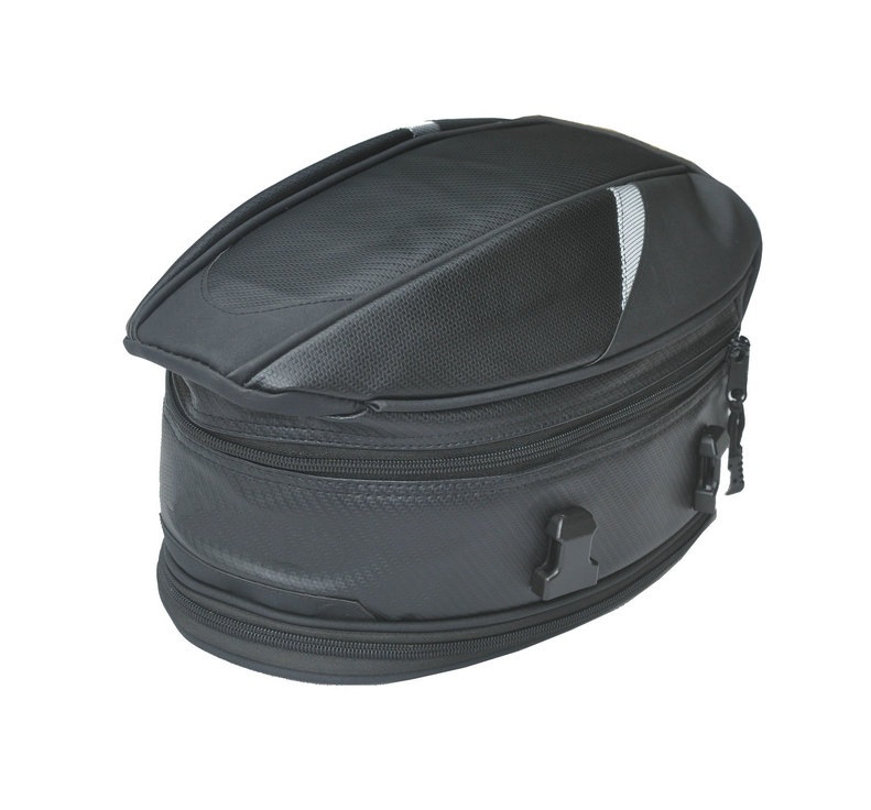 En stock suministro motocicleta montar asiento trasero casco bolsa motocicleta asiento trasero bolsa trasero tronco casco bolsa RR9014