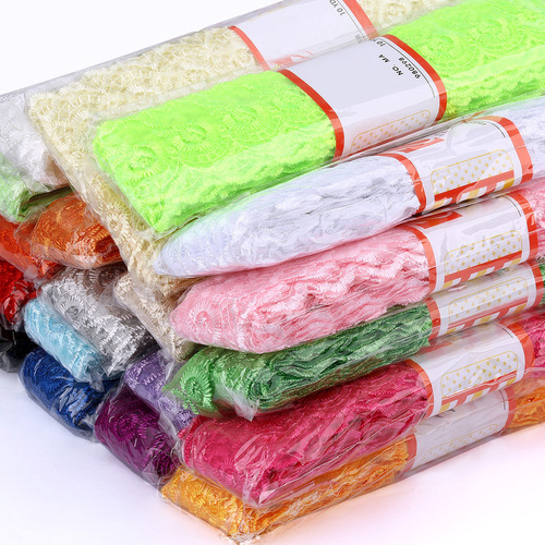 Factory direct sales of large quantities of colorful lace 4.5cm 4.5cm wide curtain water-soluble lace